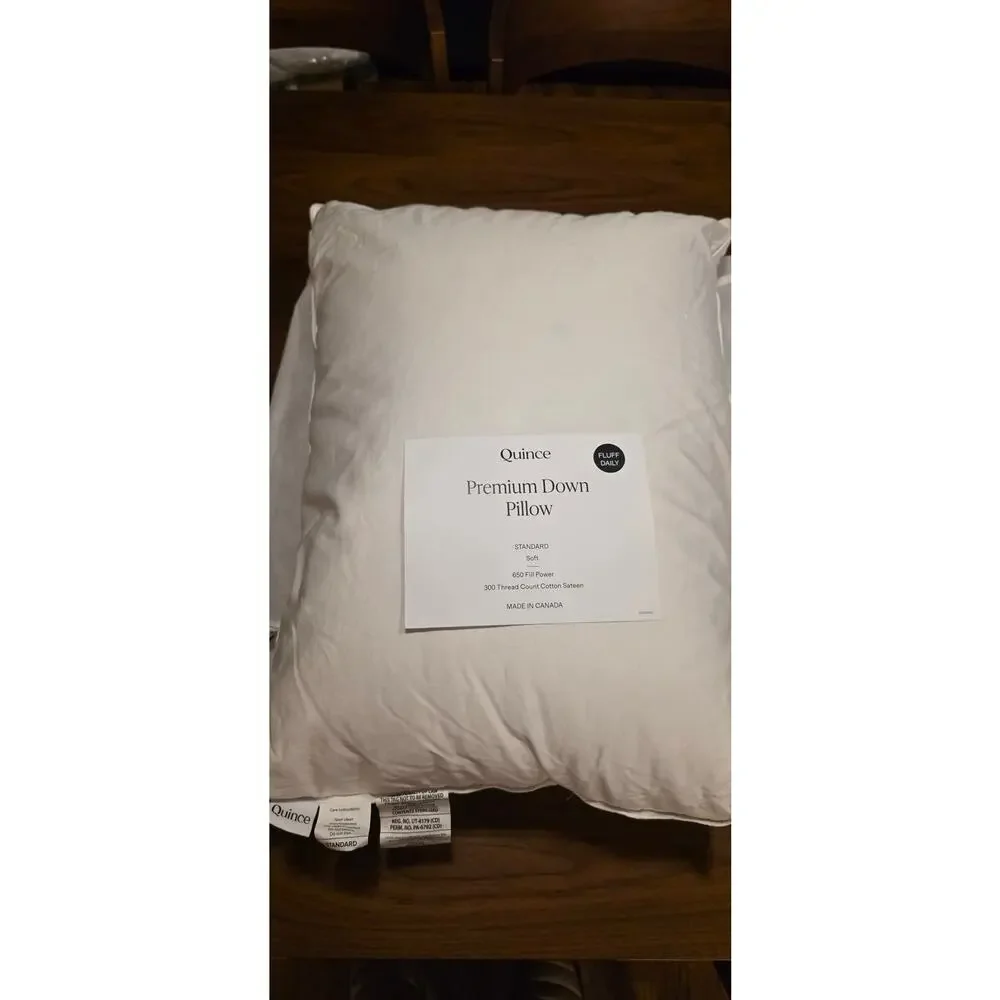 Quince Premium Standard Down Soft Pillow